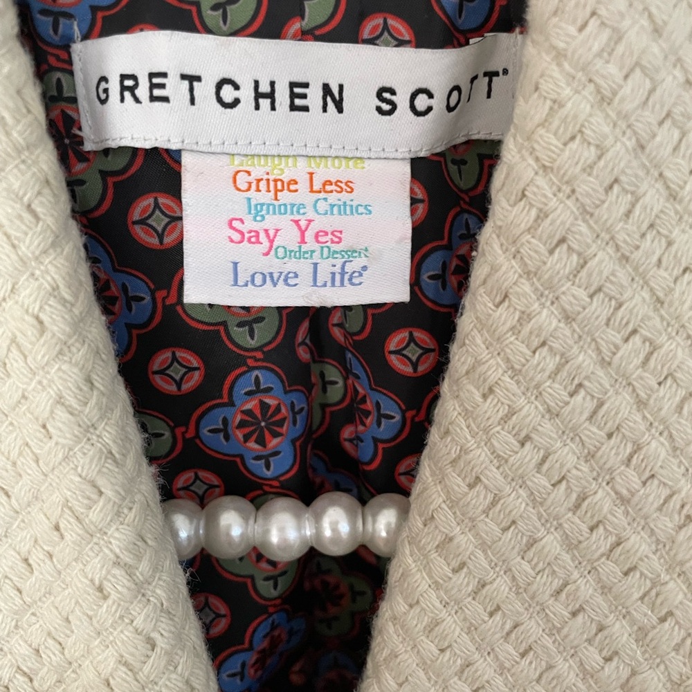 Gretchen Scott Cream Woven Blazer - Picture 5 of 10